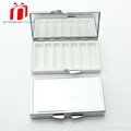 Customized Round 3 Compartments Decorative Metal Pill Box 2