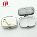 Customized Round 3 Compartments Decorative Metal Pill Box 3