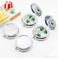 Fancy Round-shaped Metal Pill Boxes With Logo Or Peafowl Picture Printed 2