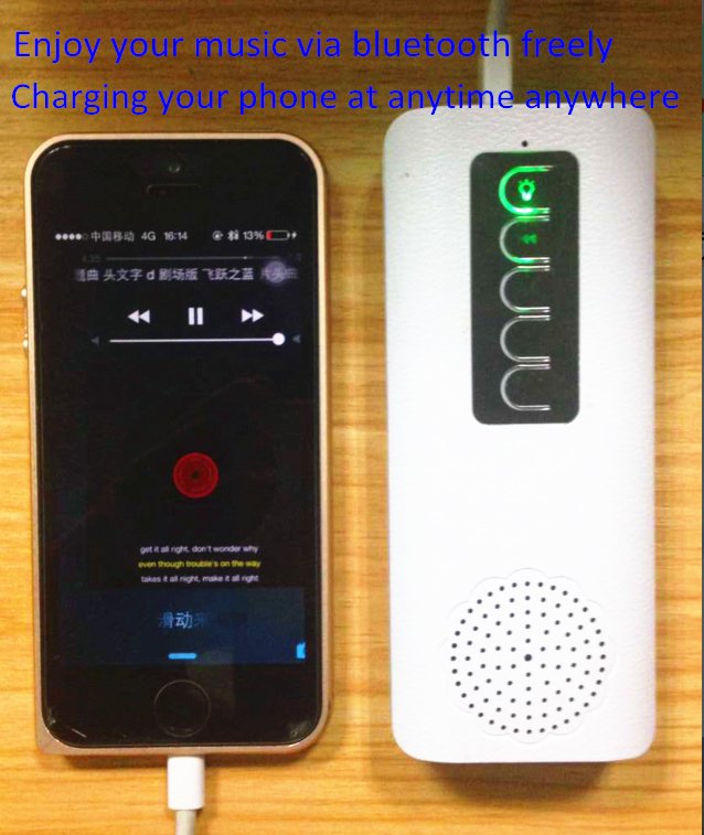High Capacity Power Bank with Bluetooth speaker  5