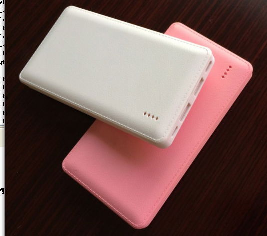 Power bank with leather housing design