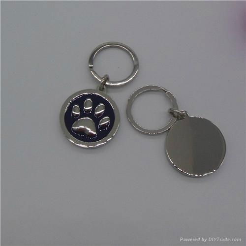 Custom round zinc alloy key chains 5