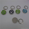 Custom round zinc alloy key chains 1