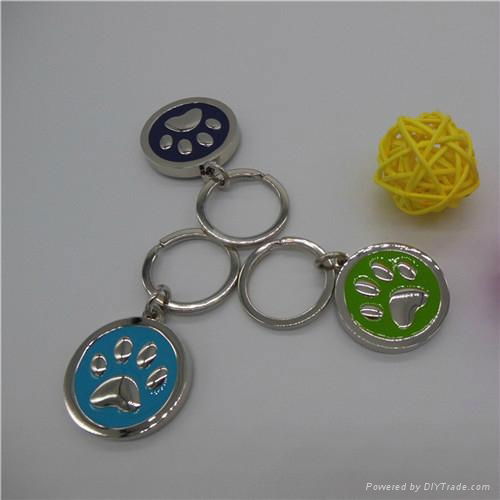 Custom round zinc alloy key chains 3