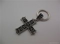 Custom Metal key chain cross key ring 4