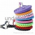 Colour Fabric Braided Micro USB Sync Charger Cable for Samsung S4 S3 HTC 4