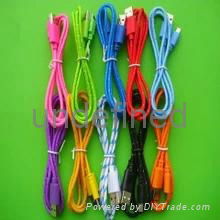 Colour Fabric Braided Micro USB Sync Charger Cable for Samsung S4 S3 HTC 5
