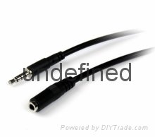 3.5mm male audio aux stereo jack cable with ferrite core 90 degree  3