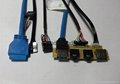 blue usb 3.0 panel mounted cable with