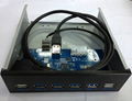 blue usb 3.0 panel mounted cable with audio port and usb2.0 port  5