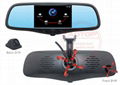 Rear view mirror dvr monitor with dual DVR, Compass, touch screen 2