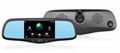 Car Rear view mirror gps navigation with dual dvr HD 1