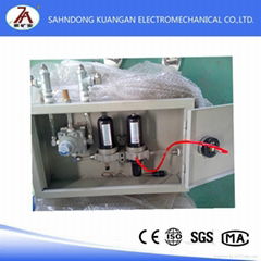 Gas control box for mining machinery