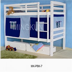 Wood double bed design with drawer box