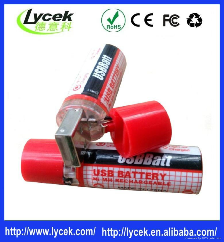 Rechargeable batteries USB port charger battery 1.2v 1450mah 2