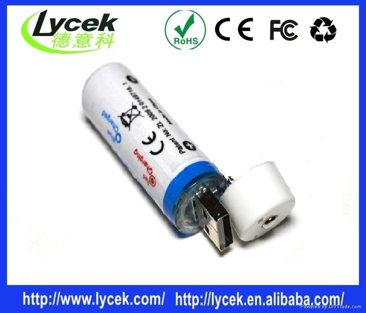 USB Lithium Rechargeable Battery 18650 Li-ion Batteries 3.7V USB Charger