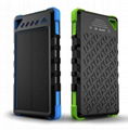 High Capacity power bank 8000 mah water resistant external solar power bank 2