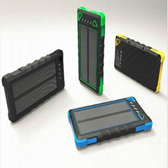 High Capacity power bank 8000 mah water resistant external solar power bank