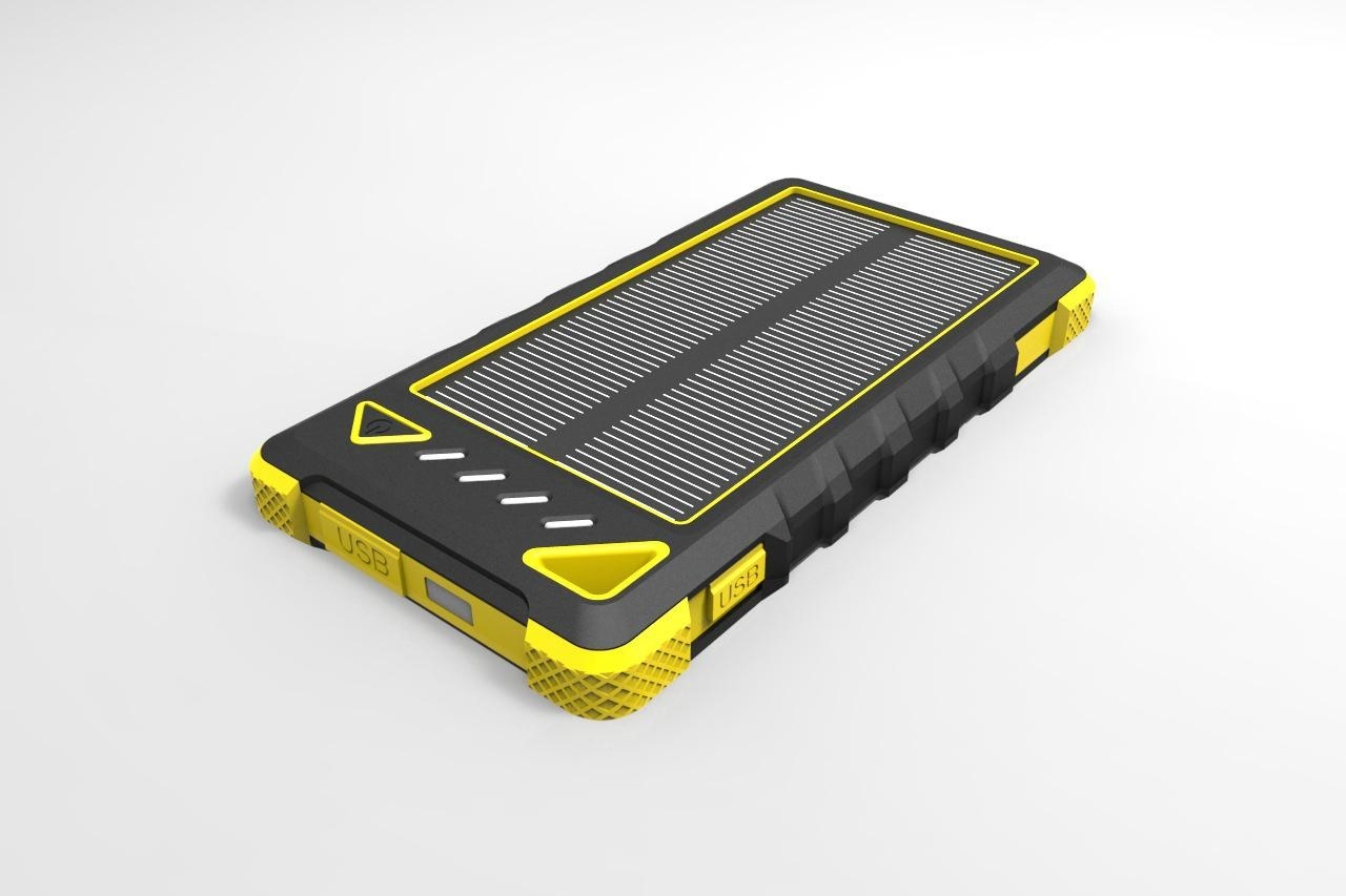 High Capacity power bank 8000 mah water resistant external solar power bank 4