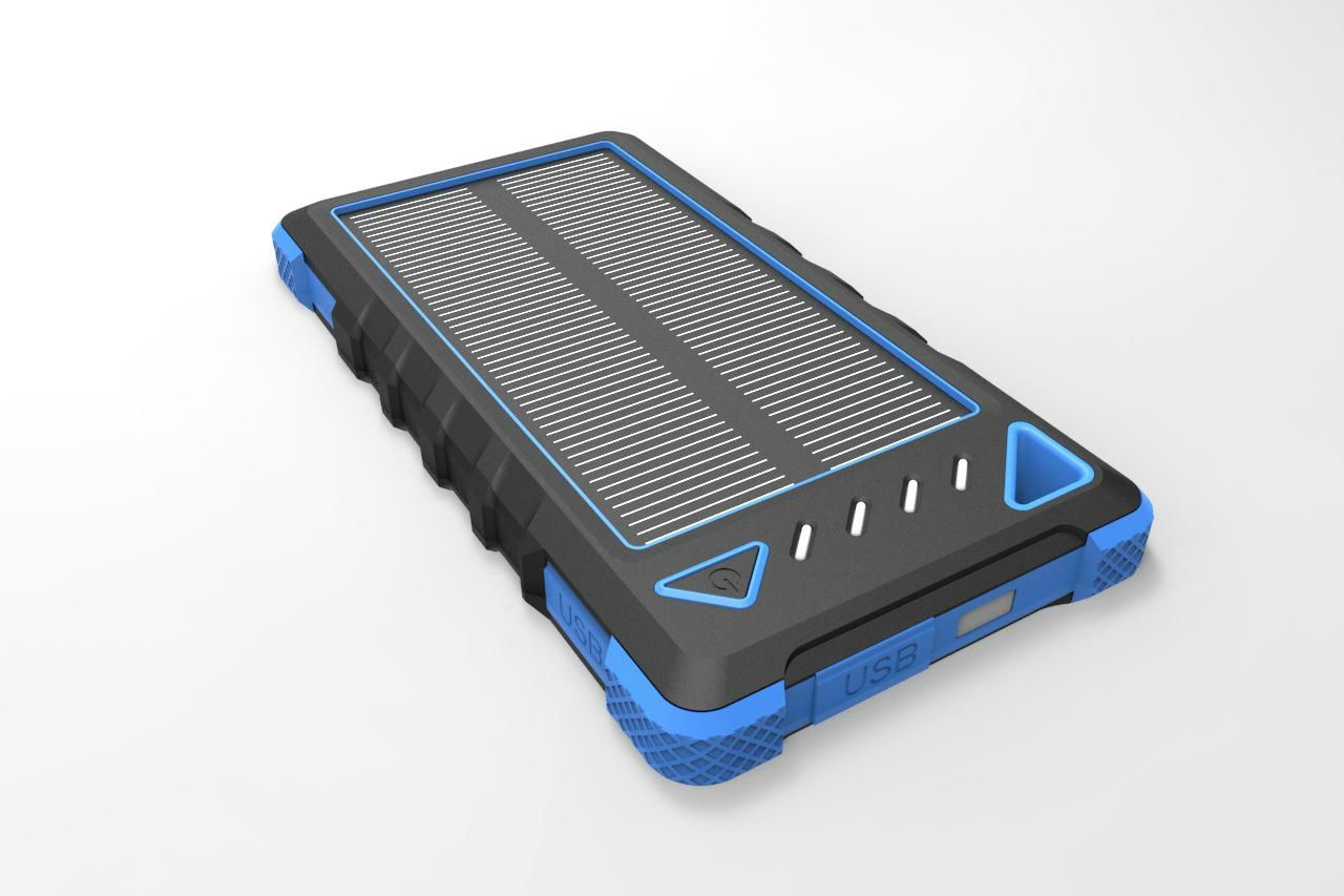 High Capacity power bank 8000 mah water resistant external solar power bank 5