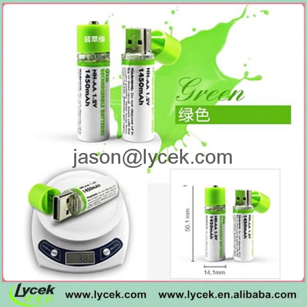AA 1.2v Continuance Usb Rechargeable Battery 5