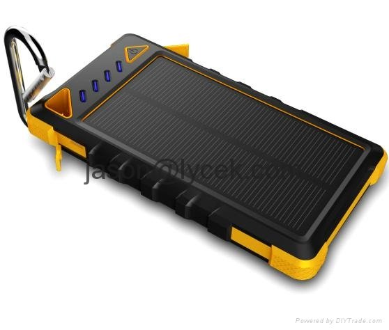 Waterproof Solar Power Bank 8000mAh Solar Mobile Phone Charger Solar Charger 2