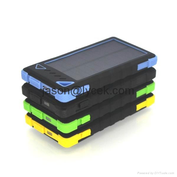 Waterproof Solar Power Bank 8000mAh Solar Mobile Phone Charger Solar Charger 3