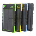 Waterproof Solar Power Bank 8000mAh Solar Mobile Phone Charger Solar Charger