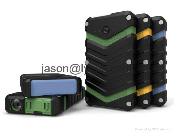 18000mAh Outdoor External Power Charger Waterproof Shockproof R   ed Power Bank