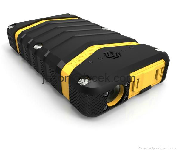 18000mAh Outdoor External Power Charger Waterproof Shockproof R   ed Power Bank 5