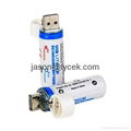 USB Rechargeable Batteries 18650 3.7V usb battery with LED Lights 5