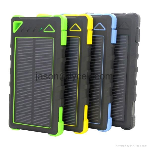 Quality Solar Charger 8000mah Universal Portable External Power Bank 3