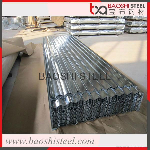 Baoshi steel good quality cheap corrugated zinc coated steel roofing 2