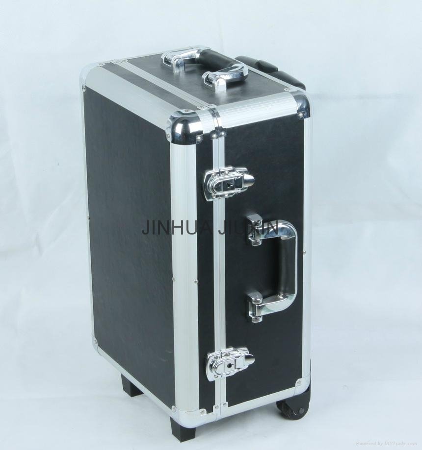 Cosmetic Case with Mirror Makeup Case Lockable Carry Case Trolley Case Black 2