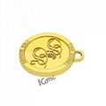 Custom gold 18K embossed designer custom clothing label cheap price