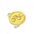 Custom gold 18K embossed designer custom clothing label cheap price 3