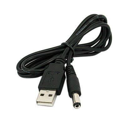 USB to DC 5.5x2.1mm power cord cable