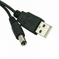 USB A公對DC 5.5x2.1mm DC電源線 2