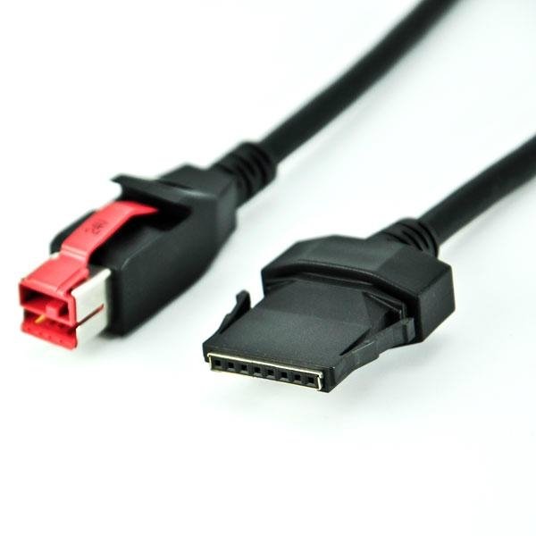 12V Powered USB对DC 5.5x2.1mm+USB B Male 电源线打印机线 5