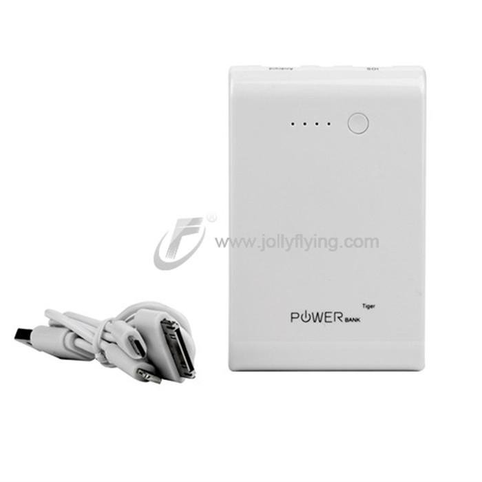 6200mAh power bank with plug and LED light promotion