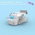 Portable anti-obesity  dual cryo handles + lipo laser body slim machine CRYO3 2