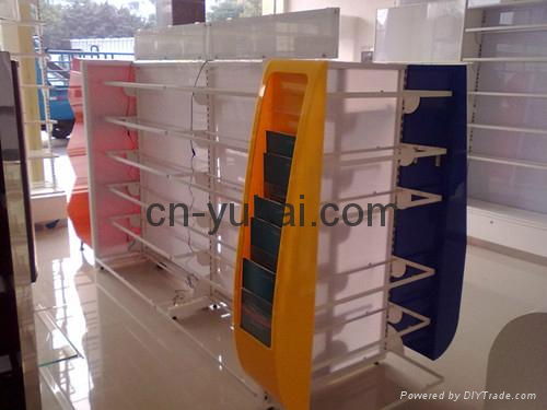 Supermarket Gondola Display Shelf With Light Box 3