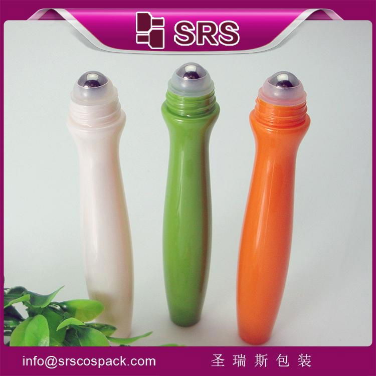 SRS hot sale PETG 15ml roll-on bottle for eye cream with metal ball 5