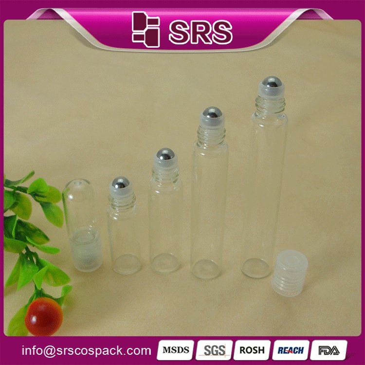 SRS 10ml glass bottle with roll on for essential oil with glass ball 4