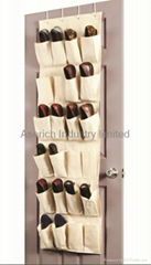 24 Pockets Hanging Over the Door Shoe Organizer