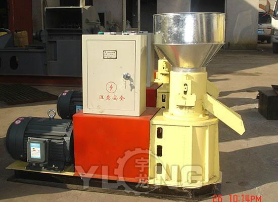 Flat die wood pellet machine 2