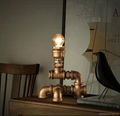 Loft Retro Characteristic decorative waterpipe creative table lamps 