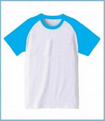 Rib round collar T-shirts (sleeve)