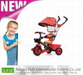 Baby trolley with canopy and adjustable push handle 2