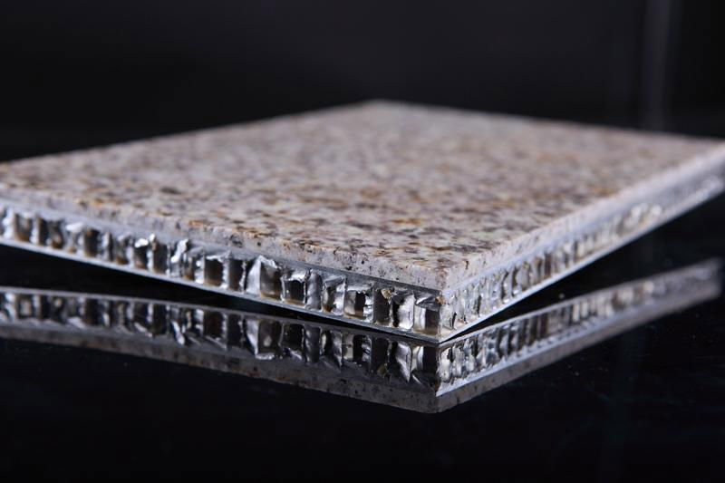 Aluminum honeycomb panels with stone surface